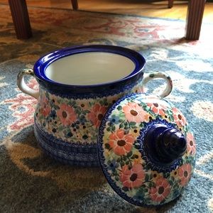 Polish stoneware cookie jar